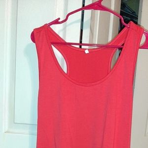 Cute soft tank dress with fringe hi/low hem